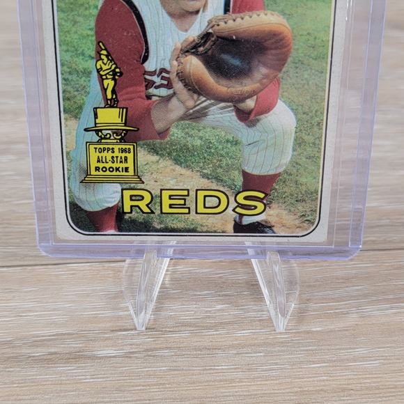 1968 Topps Johnny Bench Rookie Baseball Card ALL STAR Catcher Reds - Picture 4 of 7